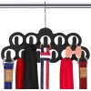 Věšák na kravaty a opasky, semišový 11 háčků