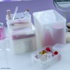lot de 4 petites boites de rangement en plastique transparent format a5 pure box (2)