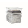 Úložný box s víkem, transparentní, na ložní prádlo TERRY 52l - 38 x 52 x 31 cm