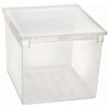 Úložný box s víkem, transparentní, na ložní prádlo TERRY 52l - 38 x 52 x 31 cm