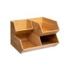 7863 10 bambusovy organizer ulozny box 2 komorovy dvojity h 31cm double caja