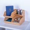 7863 bambusovy organizer ulozny box 2 komorovy dvojity h 31cm double caja