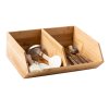 2. jakost - Bambusový organizér, úložný box 2-komorový, dvojitý, DOUBLE CAJA, 34x31x13