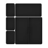 goodhome levanna smoked grey bathroom organiser set of 5~5059340738581 04c