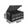 Organizér do kufru od auta, CARBAG bytelný s víkem a madly 60x35x30 2