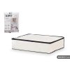 Textilní úložný box na uschování oblečení a ložního prádla, WHITE KIPIT, bílý 10389