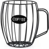 Organizér na kapsle na kávu, dekorativní kovový koš ve tvaru hrnku BIG COFFEE