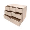 Dřevěný organizér s 6 šuplíky na psací a kancelářské potřeby ZELLER 40 x 20 x 28 cm