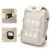 Cestovní batoh, příruční zavazadlo do letadla, vodotěsný s USB - béžový_6batoh r8