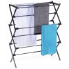Sušák na prádlo, skládací, černý kov VILDE, 6 pater, 47 - 78 x 94 cm_1