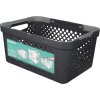 Multifunkční košík s uchy, stohovatelný, antracit 41 x 29 x 19 (18,5l)_8