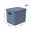Úložný box, rovný s víkem, 27l, modrá ALBU LIGHT, 37x29x30_2