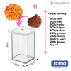 Dóza na potraviny 1l Rotho Loft - MIDDLE, bílá 01