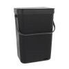 7542 4 zavesny kuchynskych kos na dvirka na bio odpad s vikem 10l cerny