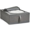 Látkový organizér, zip, na ložní prádlo a sezónní oblečení, 44x55x19, šedý NON-W