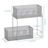 7743 3 kovovy 2 patrovy zasuvkovy box organizer se 2 kosi seda mrizka mesh