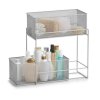 7743 4 kovovy 2 patrovy zasuvkovy box organizer se 2 kosi seda mrizka mesh