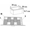 8328 3 l vlozka do vysoke zasuvky organizer pribornik sedy idelinia 30x20x15