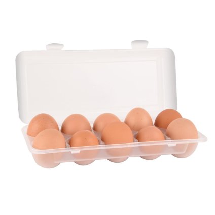 Box na vajíčka, obal na 10 ks vajec, biely