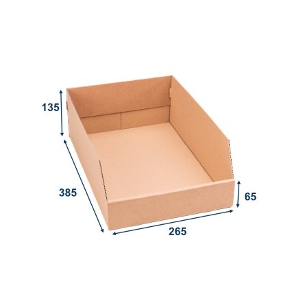 Úložné boxy na oblečenie, organizéry do skrine EKO KARTON 27x40x13 - skosený