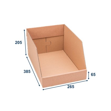 Úložné boxy na oblečenie, organizéry do skrine EKO KARTON 27x40x21 - skosené