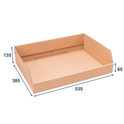 Úložné boxy na oblečenie, organizéry do skrine EKO KARTON 55x40x13 - skosený