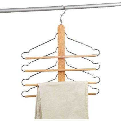 Drevený vešiak na oblečenie, šetrí miesto – nahradí 4 vešiaky