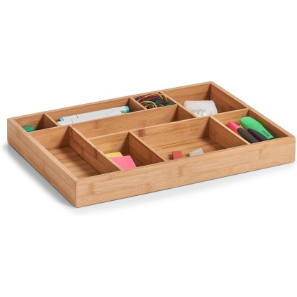 Organizér do zásuvky s priehradkami - 9 priehradiek, bambus ZELL (45x32x5)