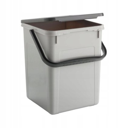 Box na prací prášok (5 kg), 9 l, sivý, s rukoväťou, DETERGENT