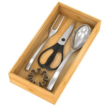 Organizér do zásuvky do kuchyne aj kúpeľne, príborník BAMBOOZ (30x15x7)