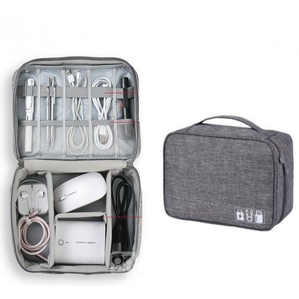 9600 3 cestovný organizér na káble a elektro zariadenia techbag modrý