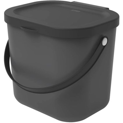 Malý odpadkový kôš na bioodpad, 6 l ALBULA, antracit