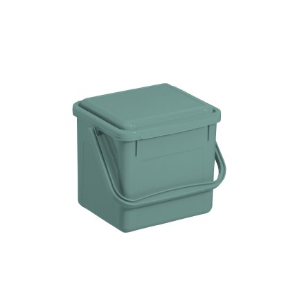 S - Odpadkový kôš na bio odpad, Kompostér BIO, matná zelená, 5 l
