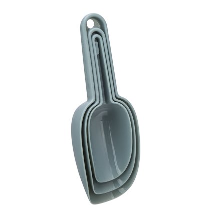 Kuchynské odmerky, súprava 3 ks plastových, zelené