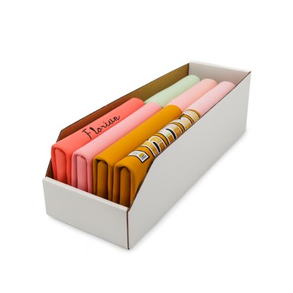 Úložné boxy na oblečenie, organizéry do skrine BIELY KARTÓN 15x47 cm