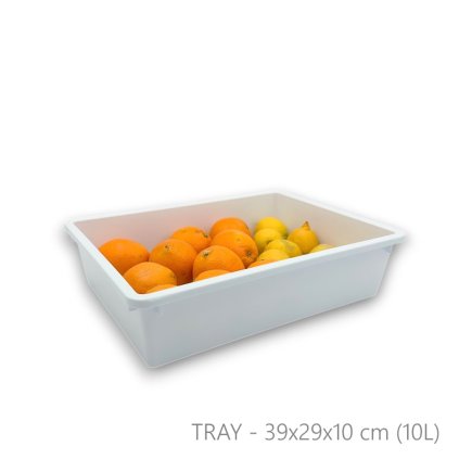 13285 3 organizer ulozny box do spizi supliku tray 39 x 29 x 10cm 10l bila