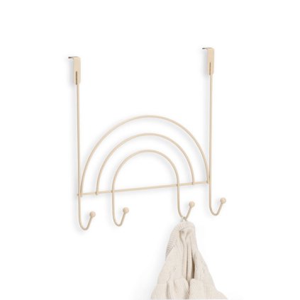 vešiak na dvere m so 4 háčikmi rainbow, kovový, béžový 117039