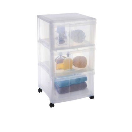 13675 4 ulozny box se 3 zasuvkami transparentni orgamix maxi