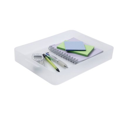 13696 2 plastovy ulozny organizer pure box a4 mlecny