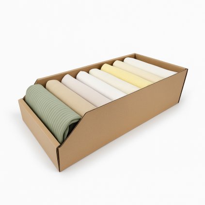 Úložné boxy na oblečenie, organizéry do skrine EKO KARTON 30x54cm