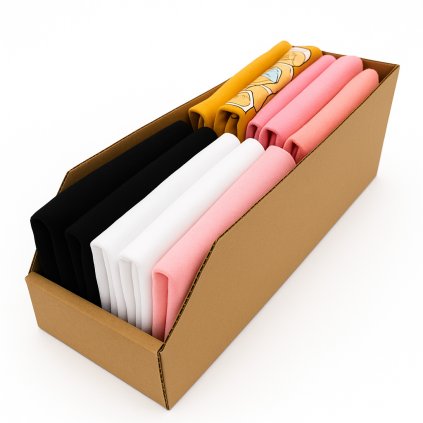 Úložné boxy na oblečenie, organizéry do skrine EKO KARTON 15x54 cm