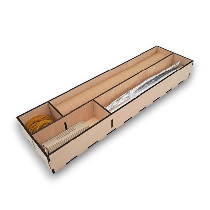 13837 9 organizer na folie alobal 4 prepazky do supliku dreveny vasky 13 x 46 cm