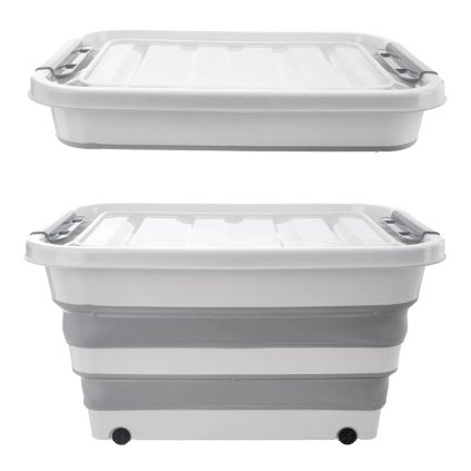 13927 3 skladaci ulozny box s vikem kemp 30l 54x39x28cm