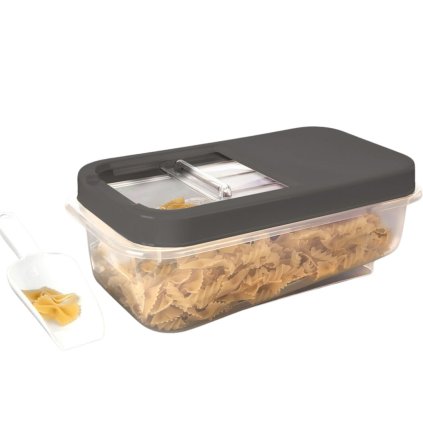 Dóza na potraviny, veľkokapacitný box SLOP, sivé posuvné veko – 5 l