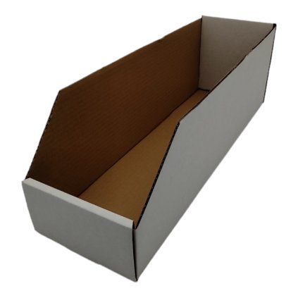 13141 8 úložné boxy na oblečenie, organizéry do skrine, biely kartón, 15x50cm