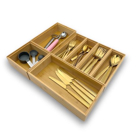 14815 sada 7ks bambusovych organizeru do supliku bambooz 38 x 45 cm