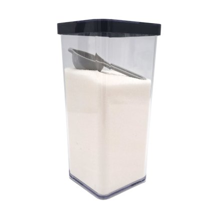 Dóza na potraviny 1,5 l Rotho Loft - LONG Black, čierna