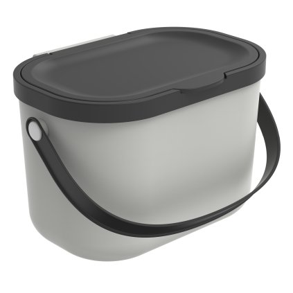Závesný odpadkový kôš na dvierka, 3,2 l MINI-ALBULA, biela/antracit