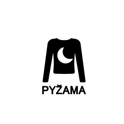 Štítky do šatne - s popisom - Pyžamá