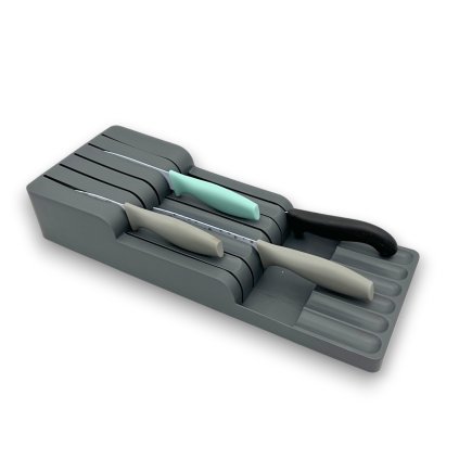 14263 1 organizer na noze na 11 nozu plastovy odstiny sede 41 x 16 x 7 cm